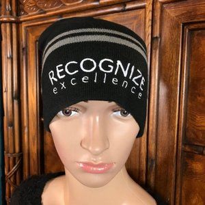 NWOT 'RECOGNIZE EXCELLENCE' Embroidered Cotton Blend Knit Hat